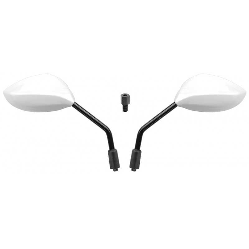 V PARTS Juego pareja espejos retrovisores exposición blancos + adaptador RT7 E584BL