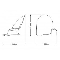 PUIG REAR MUDGUARD 3670