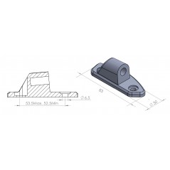 PUIG REARVIEW MIRROR ADAPTOR, RIGHT HI-TECH I,II,III,F1,GT 9525