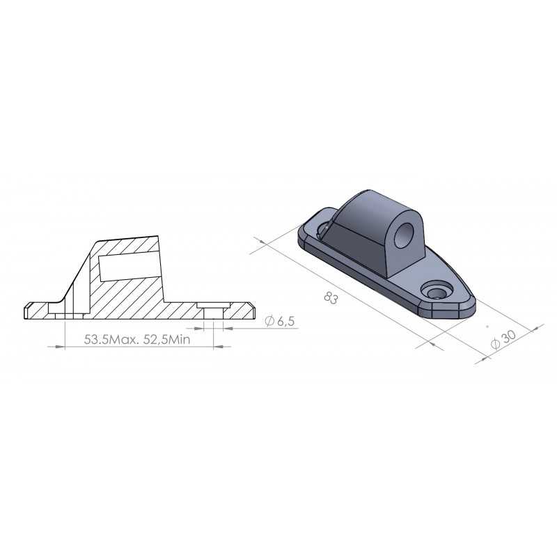 PUIG Adaptador espejo retrovisor derecho HI-TECH I,II,III,F1,GT 9525