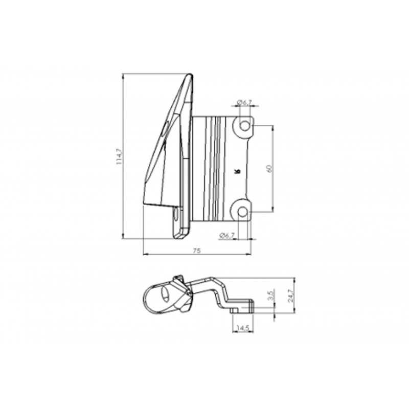 PUIG Adaptador espejo retrovisor derecho HI-TECH I,II,III,GT,F 9548