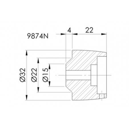 PUIG Contrapesos manillar terminales aluminio THRUSTER ADAPT. YAMAHA 9874