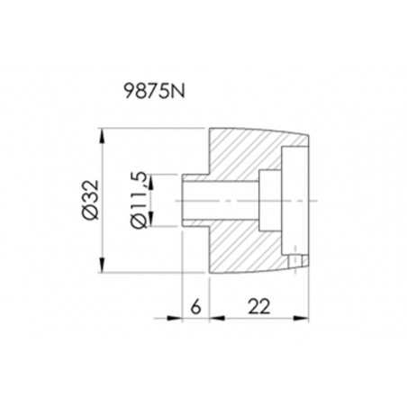 PUIG Contrapesos manillar terminales aluminio THRUSTER ADAPT. YAMAHA 9875