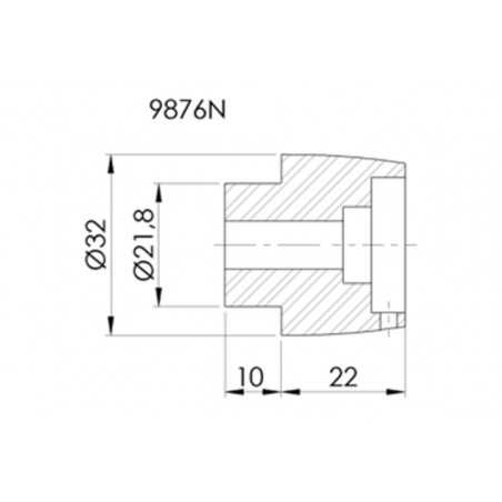 PUIG Contrapesos manillar terminales aluminio THRUSTER ADAPT. YAMAHA 9876