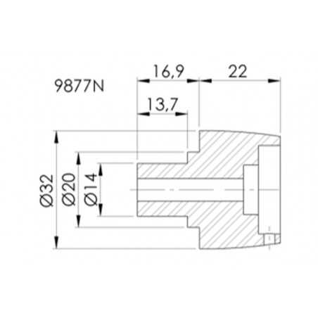 PUIG Aluminum terminal handlebar counterweights THRUSTER ADAPT. KAWASAKI 9877