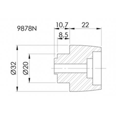 PUIG Aluminum terminal handlebar counterweights THRUSTER ADAPT. HONDA 9878