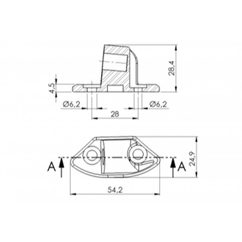 PUIG Right side coupler for fairing 9639