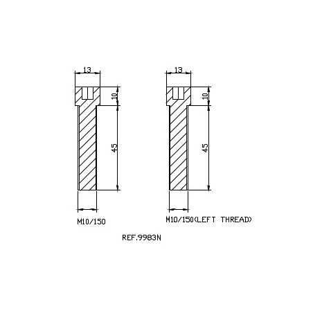 PUIG Adaptador espejo retrovisor con tornillos derecho e izquierdo M10/150 9983