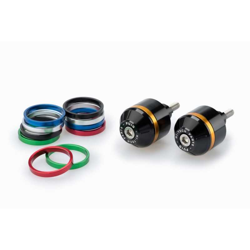 PUIG HANDLEBAR COUNTERWEIGHTS ALUMINUM TERMINALS WITH RING 20441
