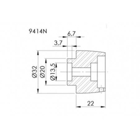 PUIG Contrapesos aluminio terminales de manillar THRUSTER CUERPO YAMAHA 9414