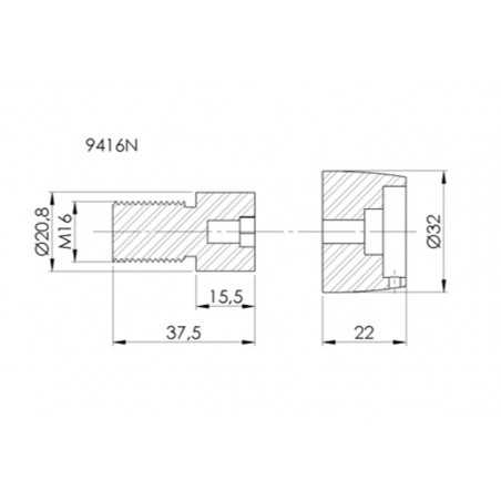 PUIG ALUMINUM HANDLEBAR COUNTERWEIGHTS TERMINALS THRUSTER CUERPO YAMAHA 9416