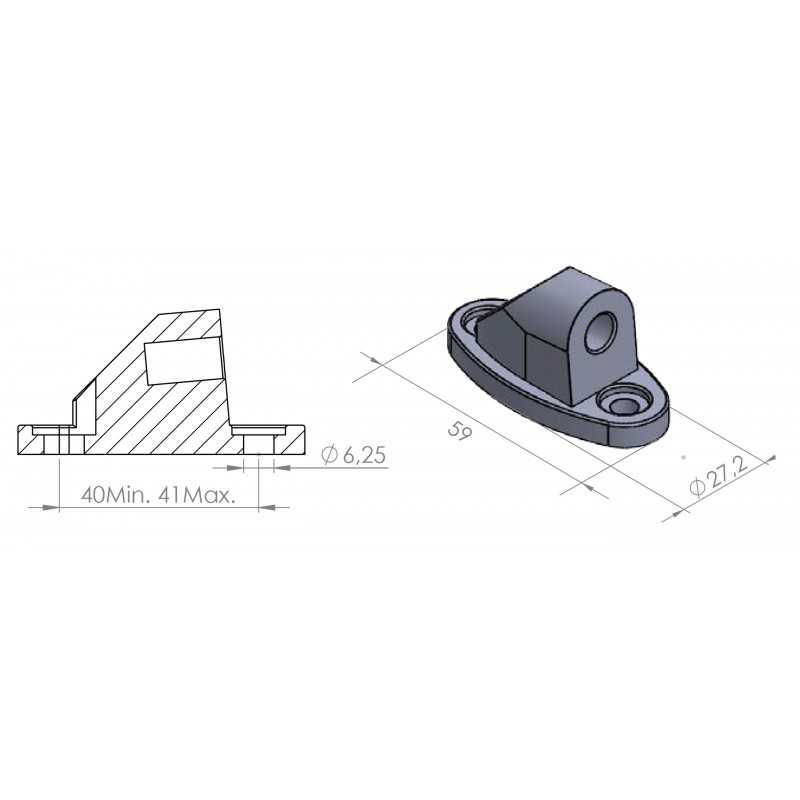 PUIG Soporte espejo retrovisor HI-TECH 9576