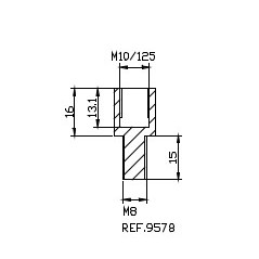 PUIG REARVIEW MIRROR ADAPTOR HI-TECH M10 - M8 9578