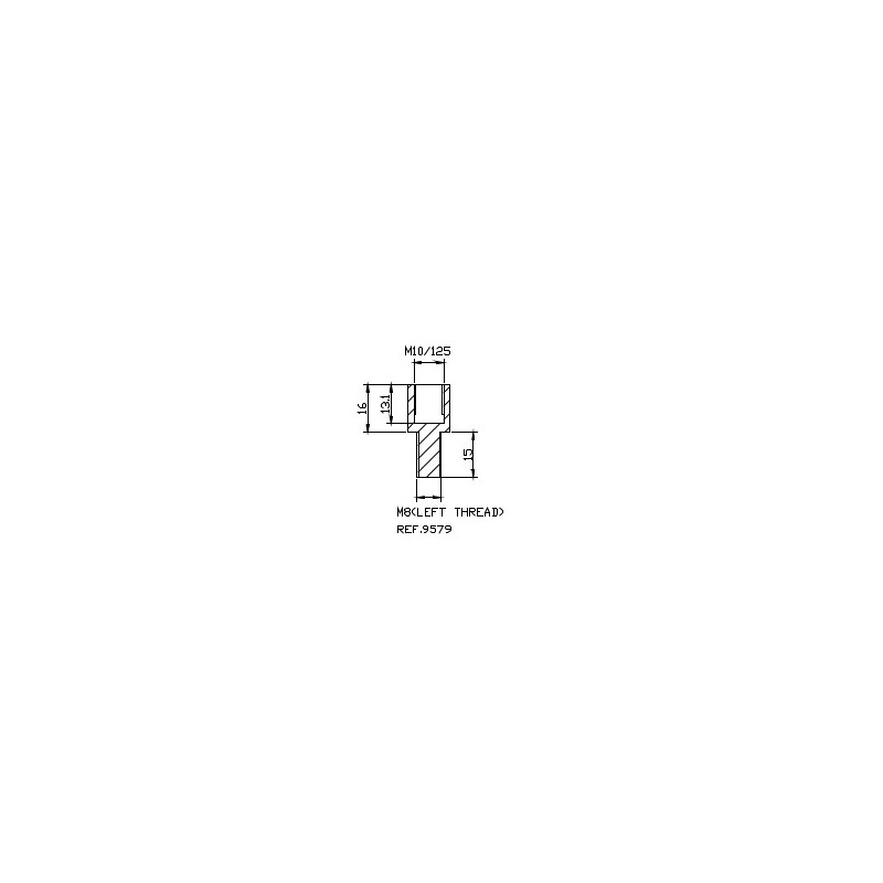 PUIG REARVIEW MIRROR ADAPTOR HI-TECH M10 - M8 ROSCA IZDA. 9579