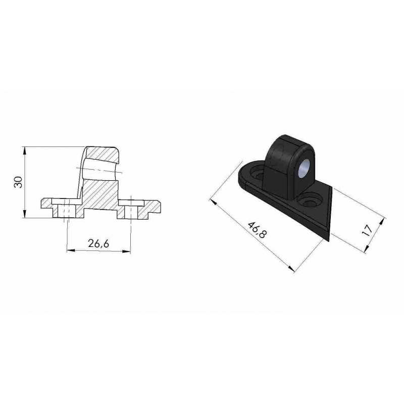 PUIG Acoplador adaptador espejo retrovisor izquierdo GTI 3543