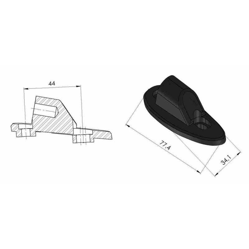 PUIG Acoplador adaptador espejo retrovisor izquierdo GTI 3545