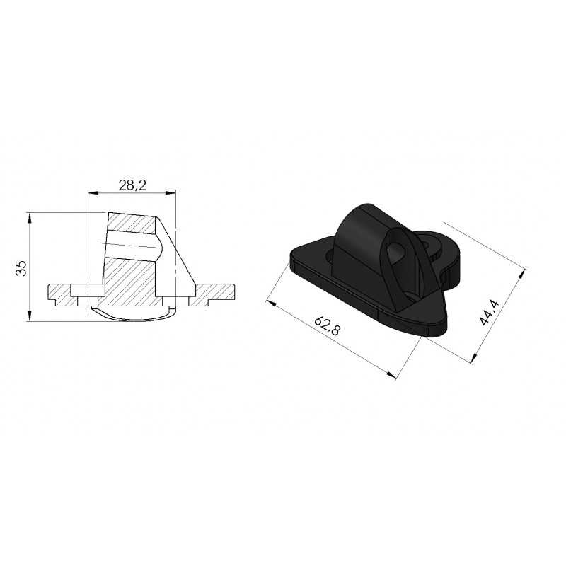 PUIG Pie para retrovisor derecho 3551
