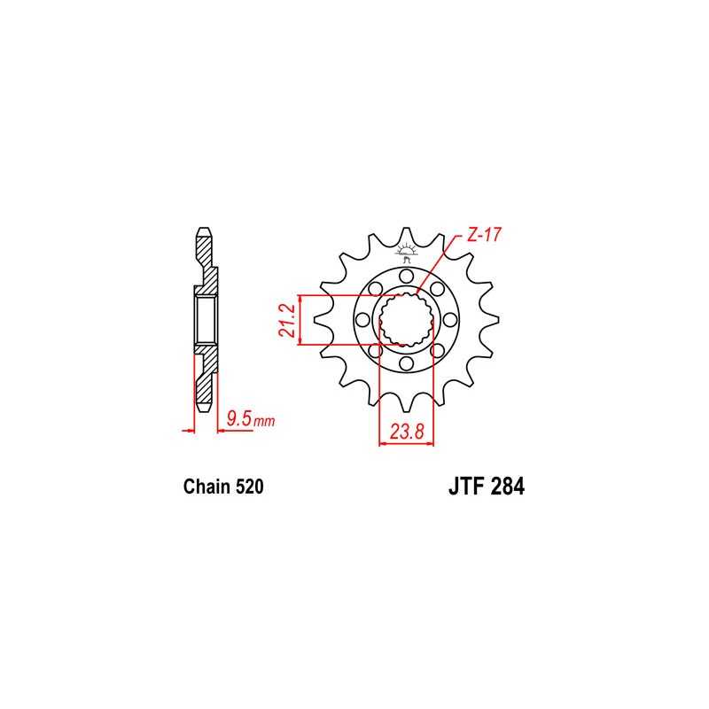 Steel sproket  284 12t