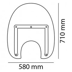 PUIG Cupula parabrisas paramanos accesorio para viento las manos AMERICA III+KIT ESPECIAL 9164