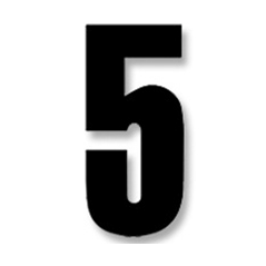BLACKBIRD RACING Numeros adhesivos carrera dorsal - Pack de 3 Pcs PVC 5027 38963VAR