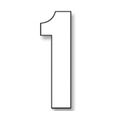 BLACKBIRD RACING Numeros adhesivos carrera dorsal - Pack de 3 Pcs PVC 5047 38999VAR