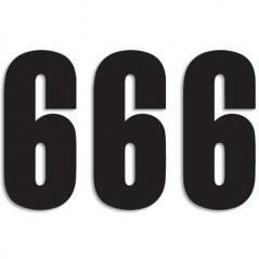 BLACKBIRD RACING Numeros adhesivos carrera dorsal - Pack de 3 Pcs PVC 5047 38999VAR