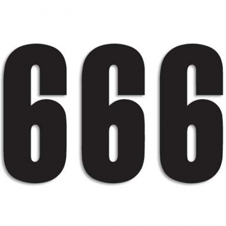 BLACKBIRD RACING Numeros adhesivos carrera dorsal - Pack de 3 Pcs PVC 5047 38999VAR
