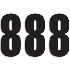 BLACKBIRD RACING Adhesive numbers dorsal race - Pack de 3 Pcs PVC 5047 - Pack de 3 Pcs PVC 5047 38999VAR