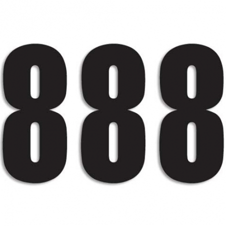 BLACKBIRD RACING Adhesive numbers dorsal race - Pack de 3 Pcs PVC 5047 - Pack de 3 Pcs PVC 5047 38999VAR