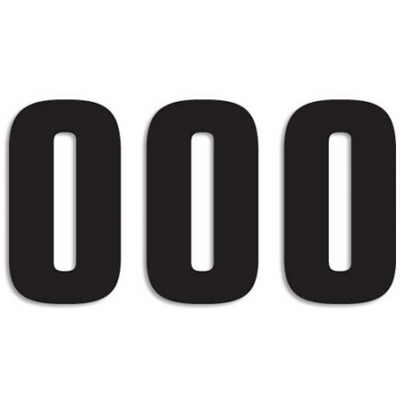 BLACKBIRD RACING Adhesive numbers dorsal race - Pack de 3 Pcs PVC 5048 - Pack de 3 Pcs PVC 5048 39018VAR