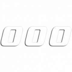 BLACKBIRD RACING Numeros adhesivos carrera dorsal - Pack de 3 Pcs PVC 5049 39038VAR