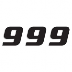 BLACKBIRD RACING Adhesive numbers dorsal race - Pack de 3 Pcs PVC 5049 - Pack de 3 Pcs PVC 5049 39038VAR