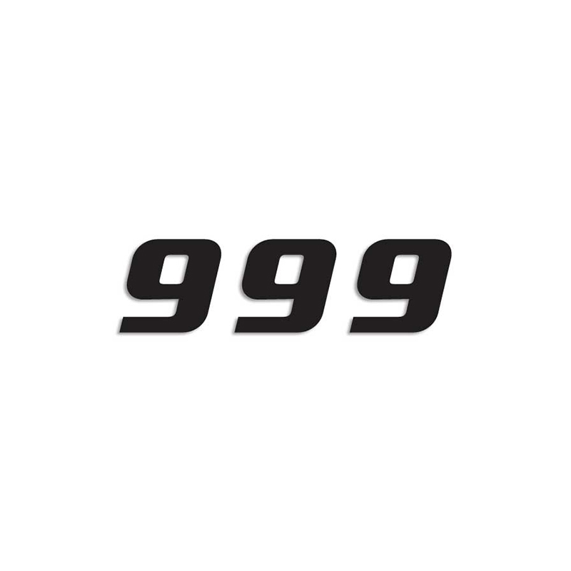 BLACKBIRD RACING Adhesive numbers dorsal race - Pack de 3 Pcs PVC 5049 - Pack de 3 Pcs PVC 5049 39038VAR