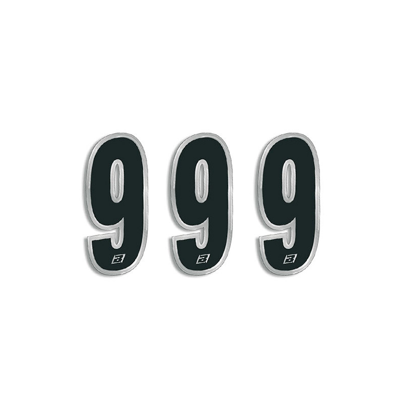 BLACKBIRD RACING Adhesive numbers dorsal race - Pack de 3 Pcs PVC 5069 - Pack de 3 Pcs PVC 5069 39071VAR