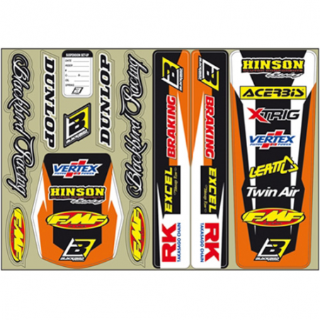 BLACKBIRD RACING KIT ADHESIVE STICKERS Standard KTM 5504 Standard KTM 5504 39125