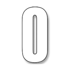 BLACKBIRD RACING Numeros Carrera Blanco - Pack de 3 uds Crystal 5027/10/0 38961