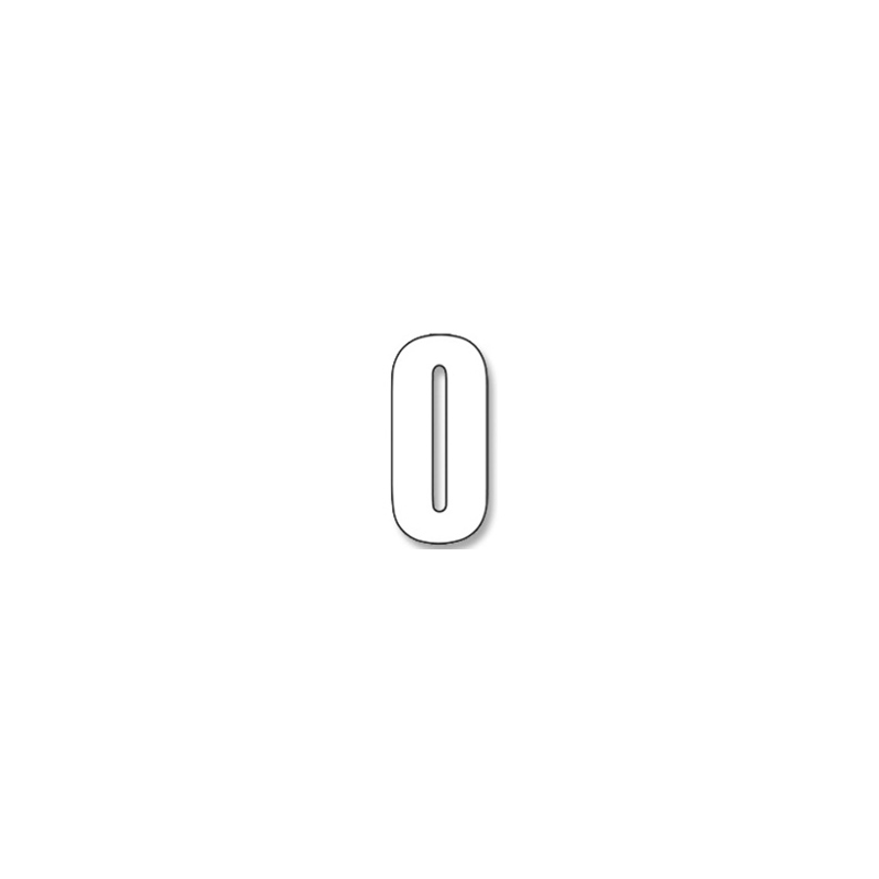 BLACKBIRD RACING Numeros Carrera Blanco - Pack de 3 uds Crystal 5027/10/0 38961