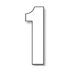 BLACKBIRD RACING White Race Numbers - Pack of 3 pcs Crystal 5027/10/1 Crystal 5027/10/1 38962