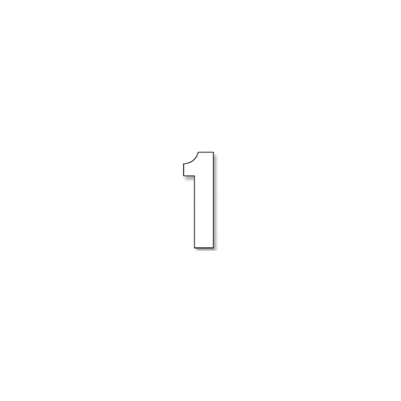 BLACKBIRD RACING Numeros Carrera Blanco - Pack de 3 uds Crystal 5027/10/1 38962