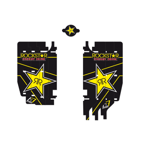 BLACKBIRD RACING ADHESIVES FOR RADIATOR GRILLES Rockstar Energy A302L Rockstar Energy A302L 89901