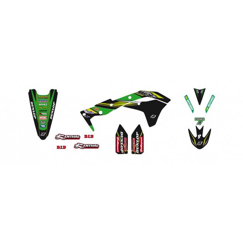 BLACKBIRD RACING Kit adhesivos calcas pegatinas decorativas Kawasaki team 2017 2424R9 93296