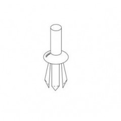 25 units plastic rivets bag, faired staples 6x12