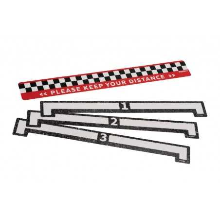 Adhesive kit to queue customers  COVID-19