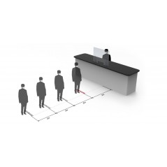 Adhesive kit to queue customers  COVID-19