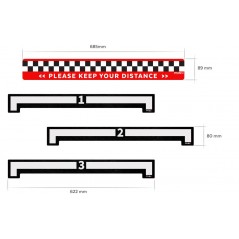 Adhesive kit to queue customers  COVID-19