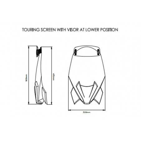 PUIG Cupula parabrisas carenabris + soportes NEW GENERATION TOURING 20361