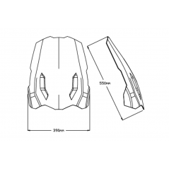 PUIG Cupula parabrisas pantalla para moto mas alta que la original TOURING 20375