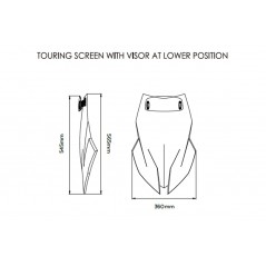 Windshield screen with visor  TOURING