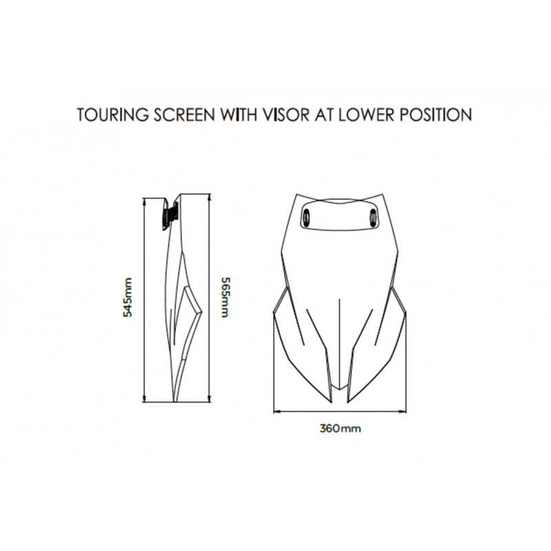 Windshield screen with visor  TOURING