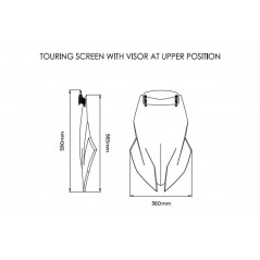 PUIG Cupula parabrisas con visera TOURING 20392